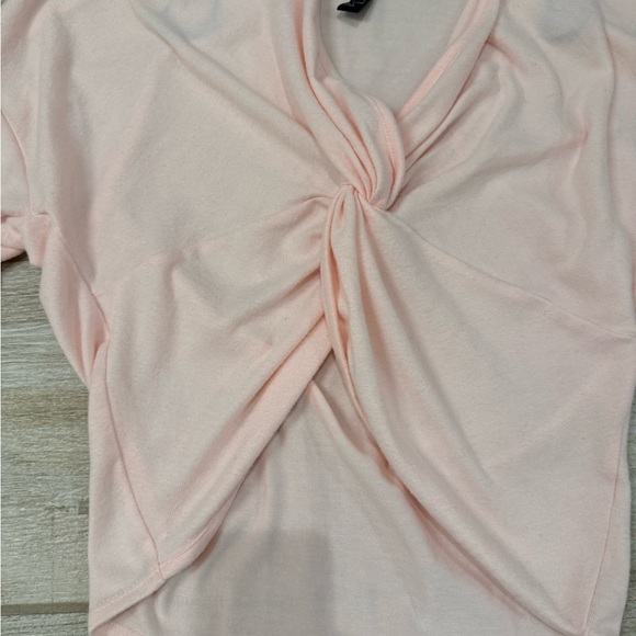 Light Pink Knotted Long Sleeve Shirt - Picture 2 of 4
